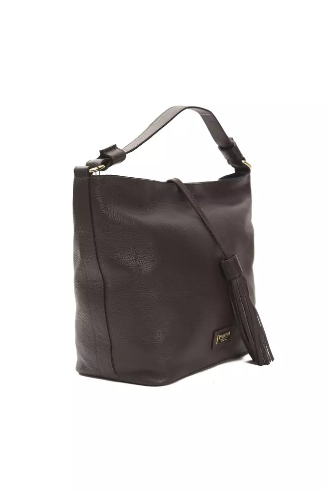 Brown Leather Women Shoulder Bag - ventzia