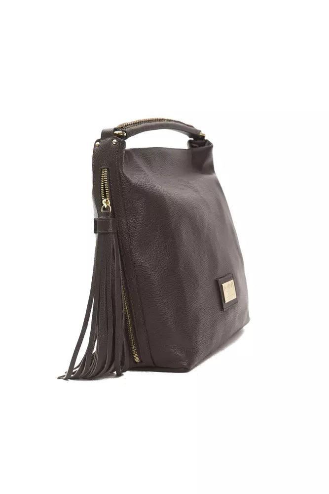 Brown Leather Women Shoulder Bag - ventzia
