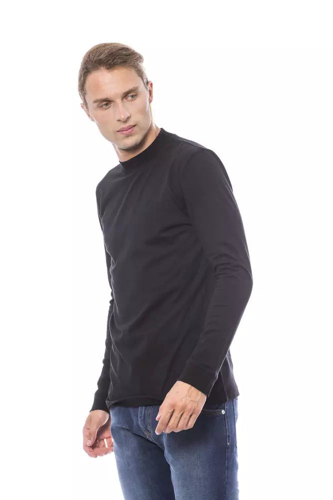 Black Cotton Men's Sweater - ventzia