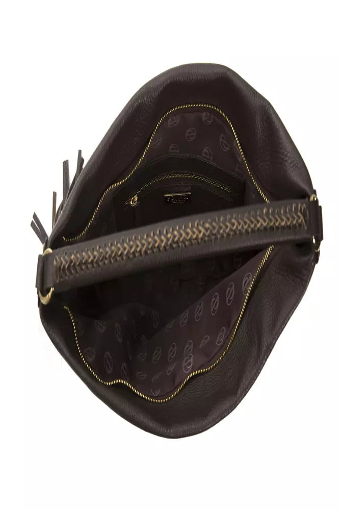 Brown Leather Women Shoulder Bag - ventzia