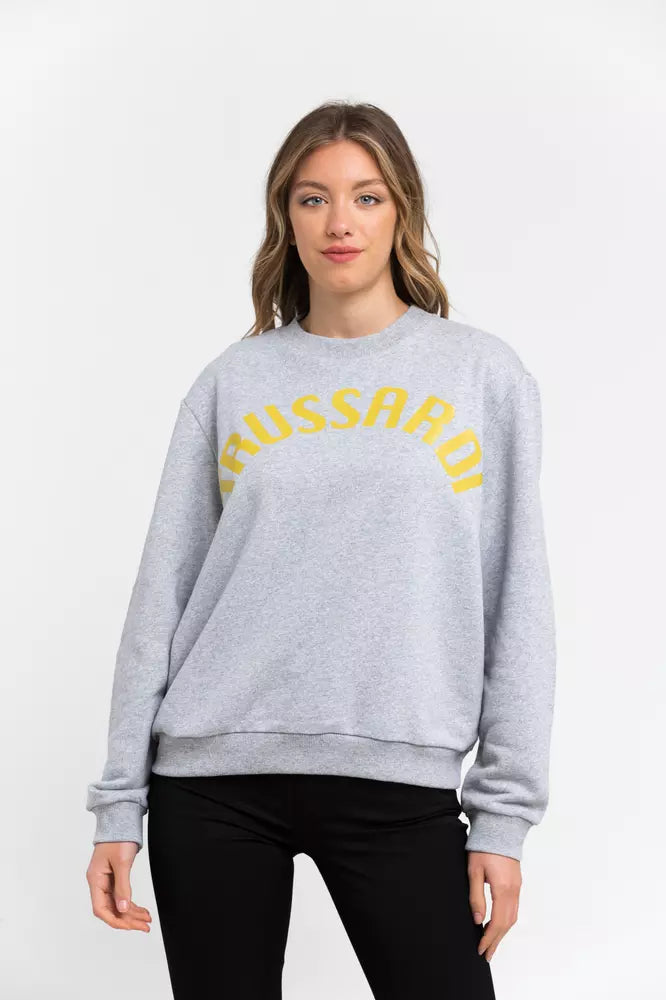 Gray Cotton Women Sweater - ventzia