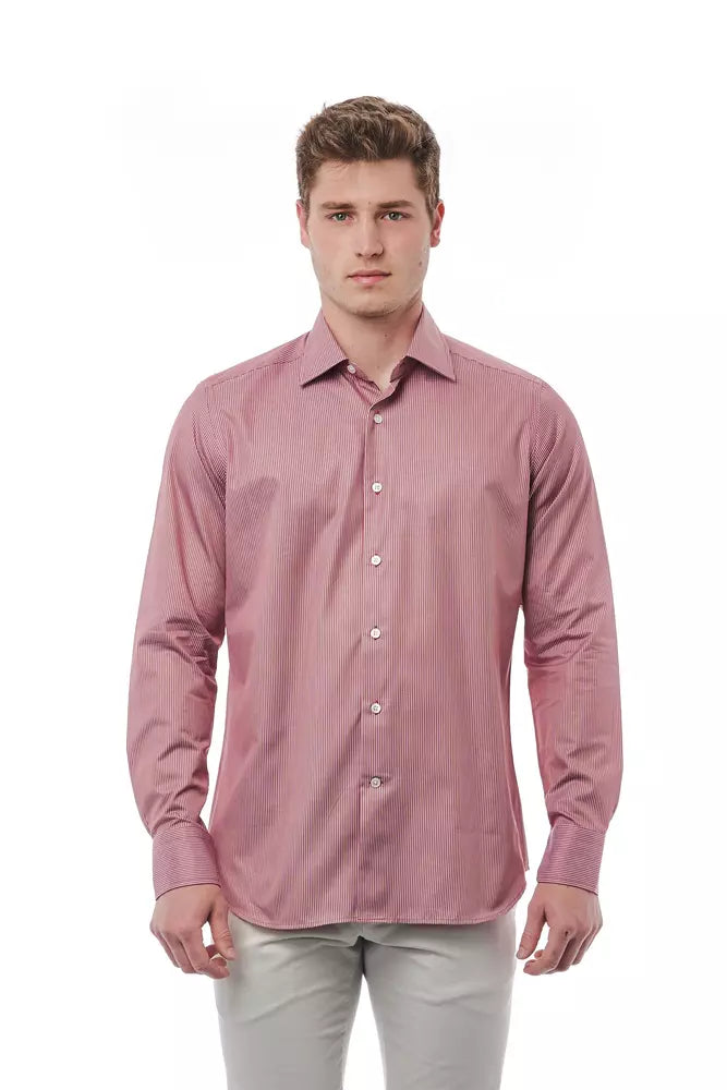 Red Cotton Men Shirt - ventzia