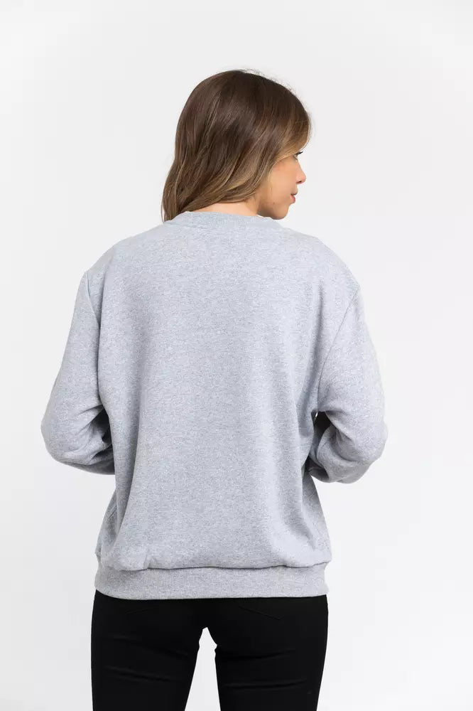 Gray Cotton Women Sweater - ventzia