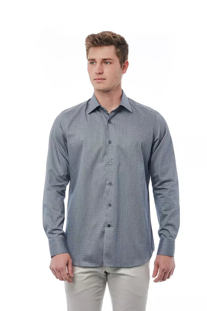 Black Cotton Men Shirt - ventzia