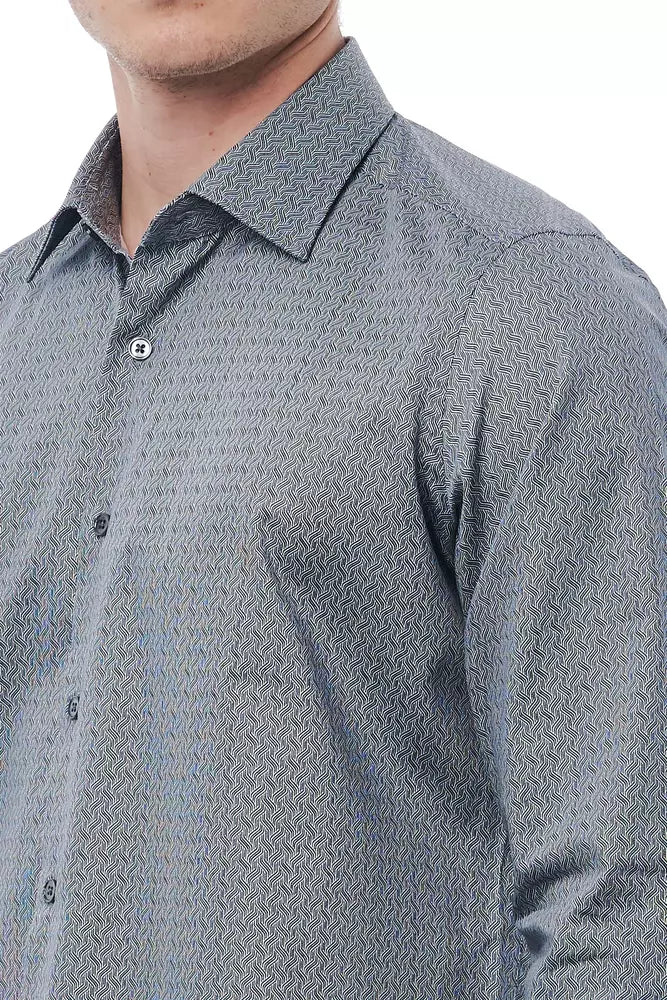 Black Cotton Men Shirt - ventzia