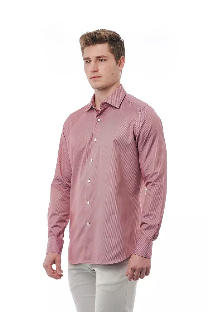 Red Cotton Men Shirt - ventzia