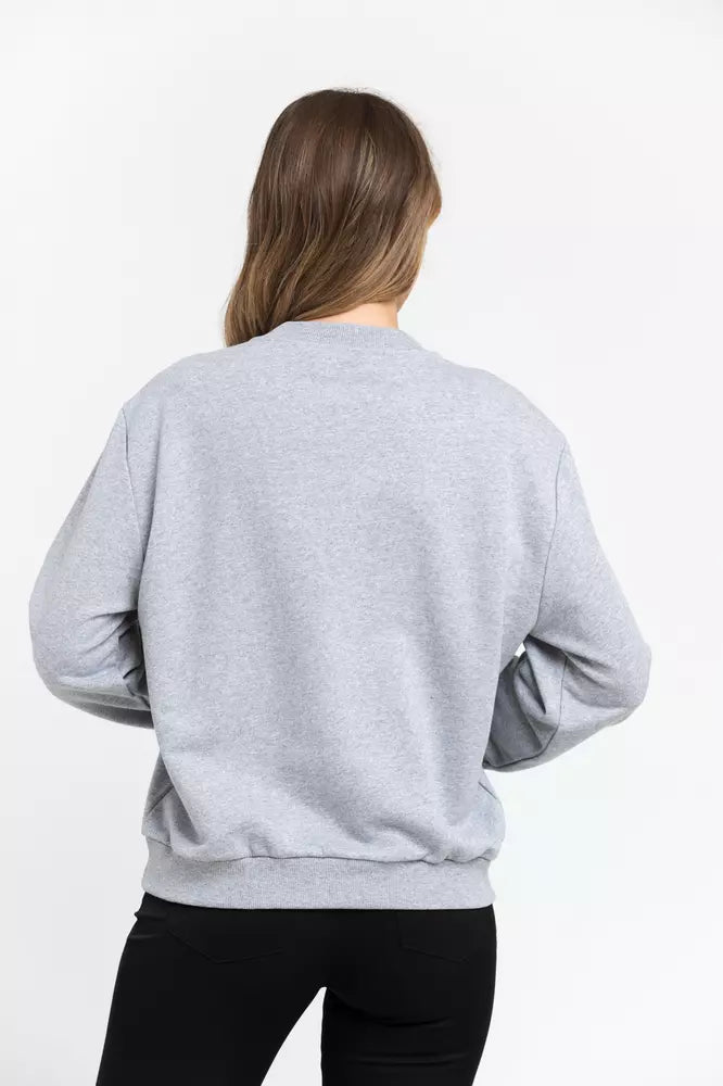Gray Cotton Women Sweater - ventzia