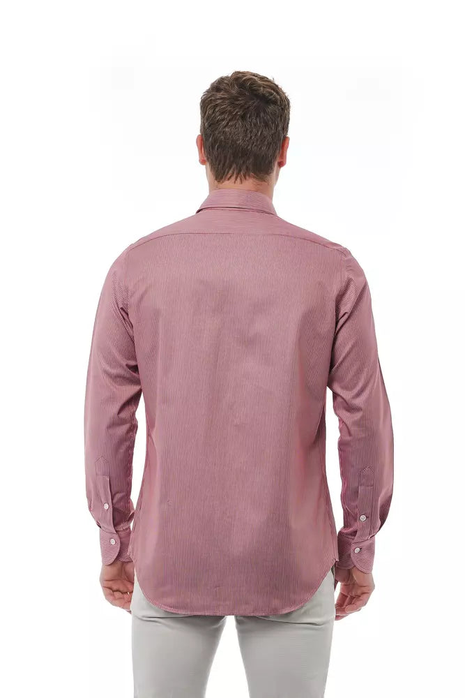 Red Cotton Men Shirt - ventzia