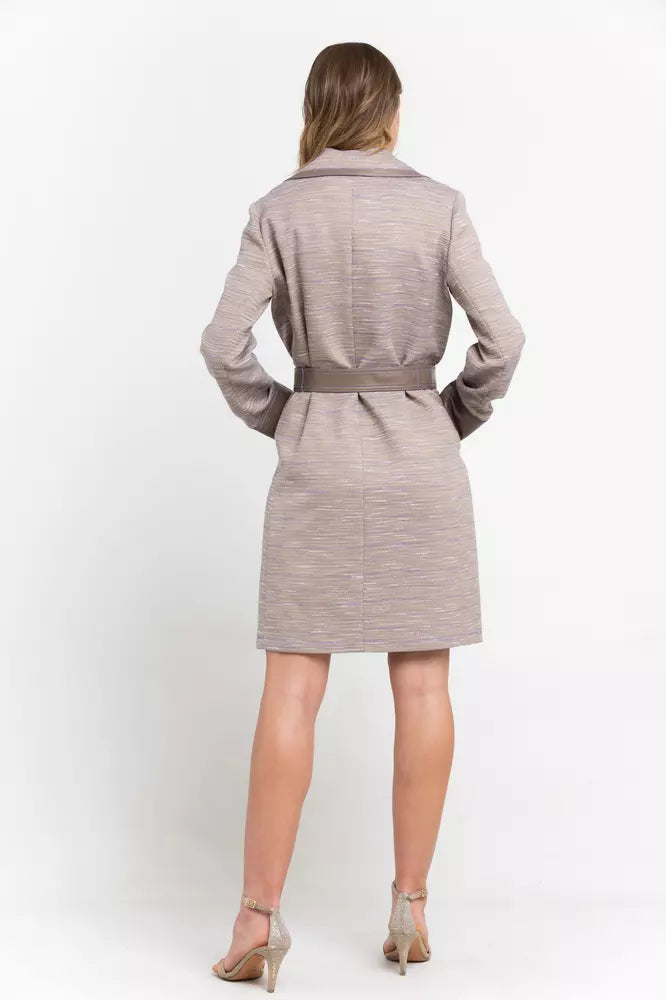 Beige Cotton Women Coat - ventzia