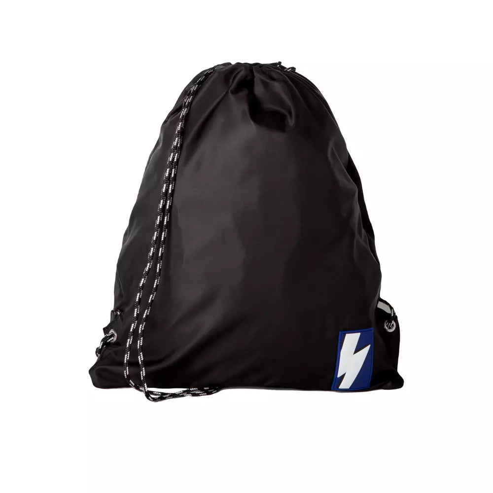 Black Nylon Men Backpack - ventzia