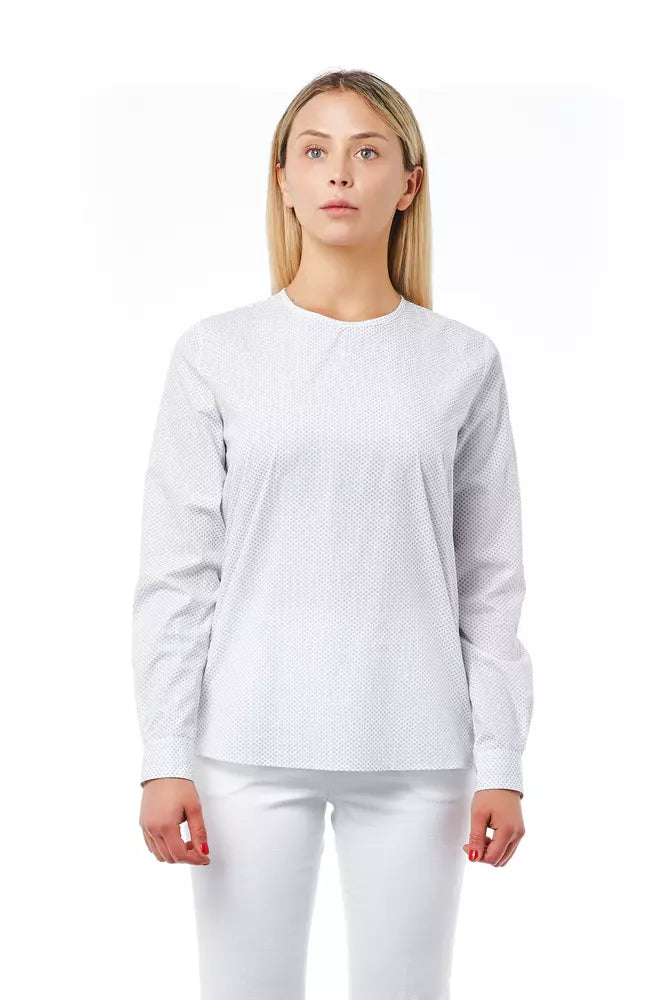 White Cotton Women Blouse - ventzia