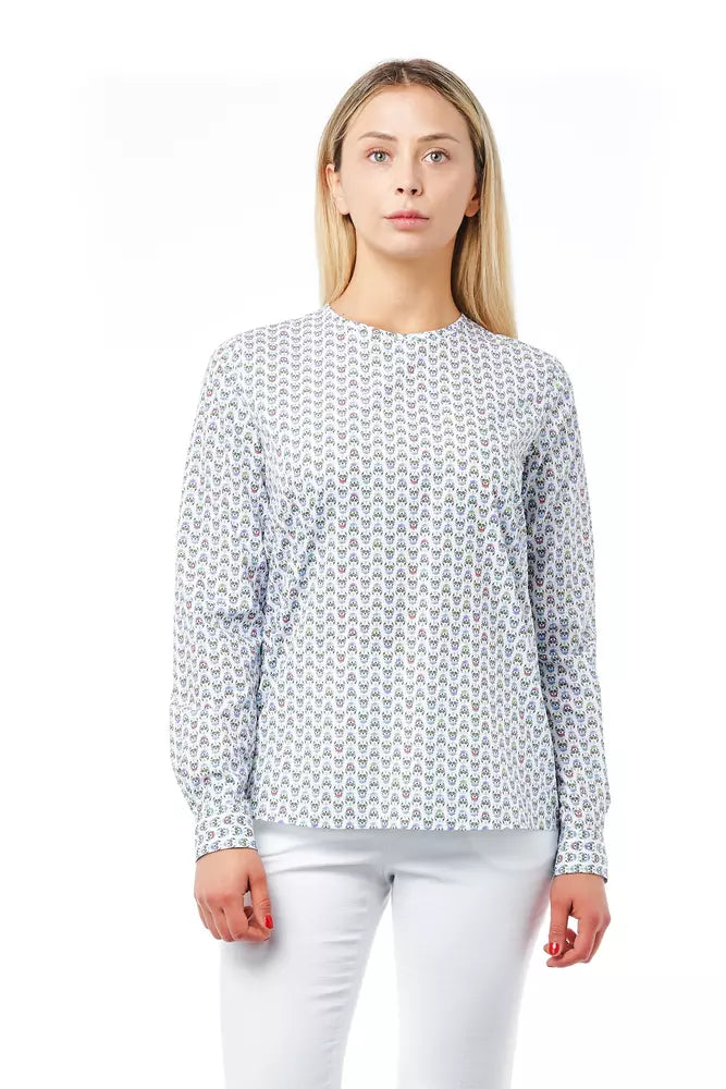 White Cotton Women Blouse - ventzia