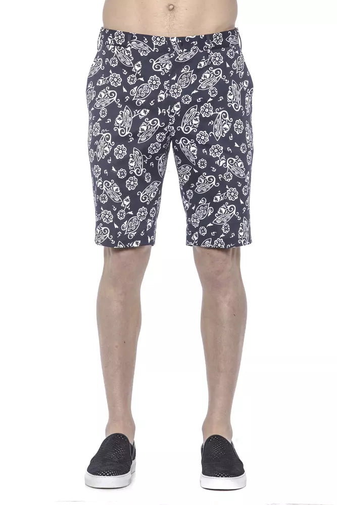 Blue Cotton Men's Bermuda Short - ventzia
