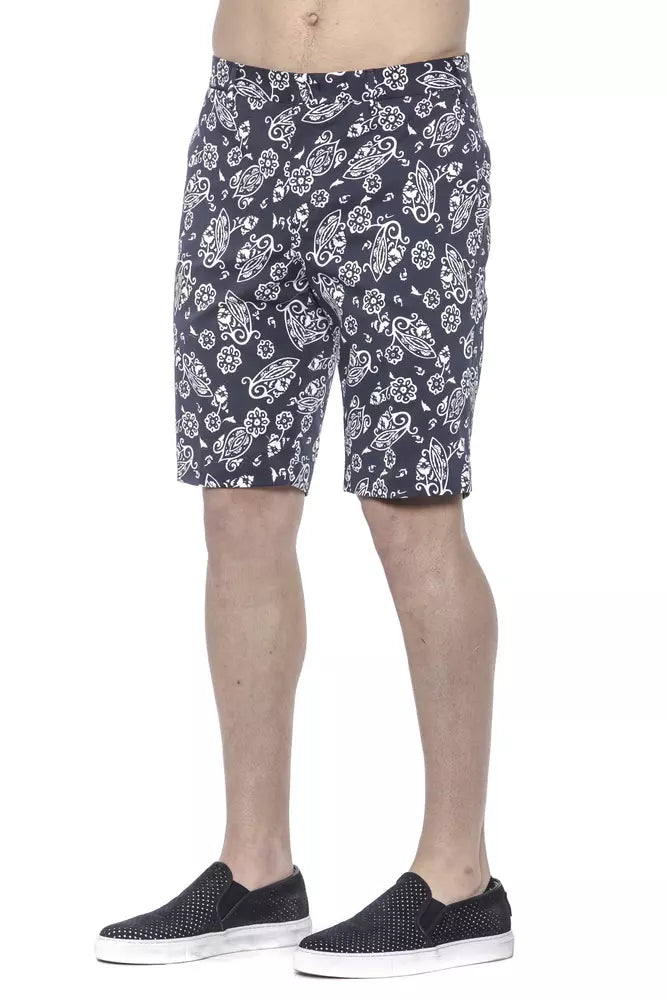Blue Cotton Men's Bermuda Short - ventzia