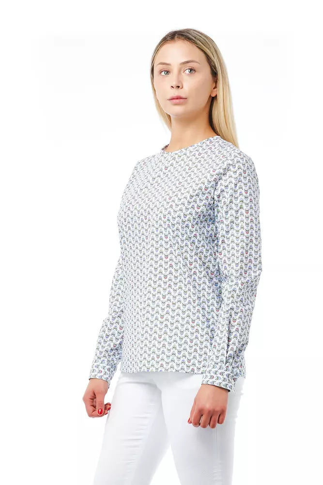 White Cotton Women Blouse - ventzia