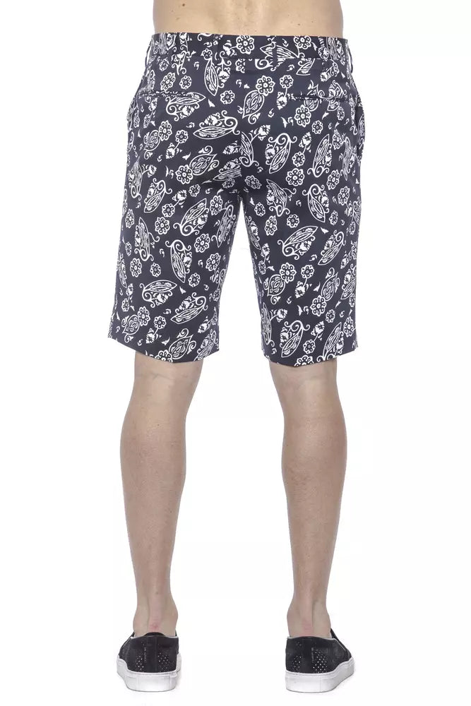 Blue Cotton Men's Bermuda Short - ventzia