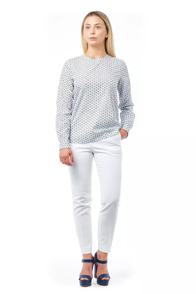 White Cotton Women Blouse - ventzia