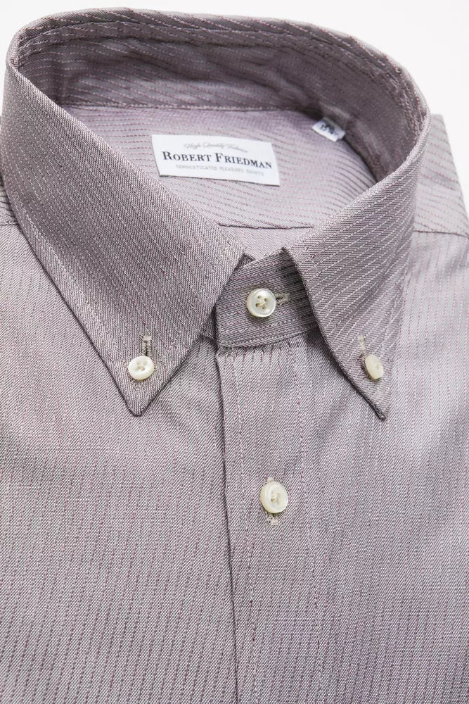 Beige Cotton Men's Shirt - ventzia
