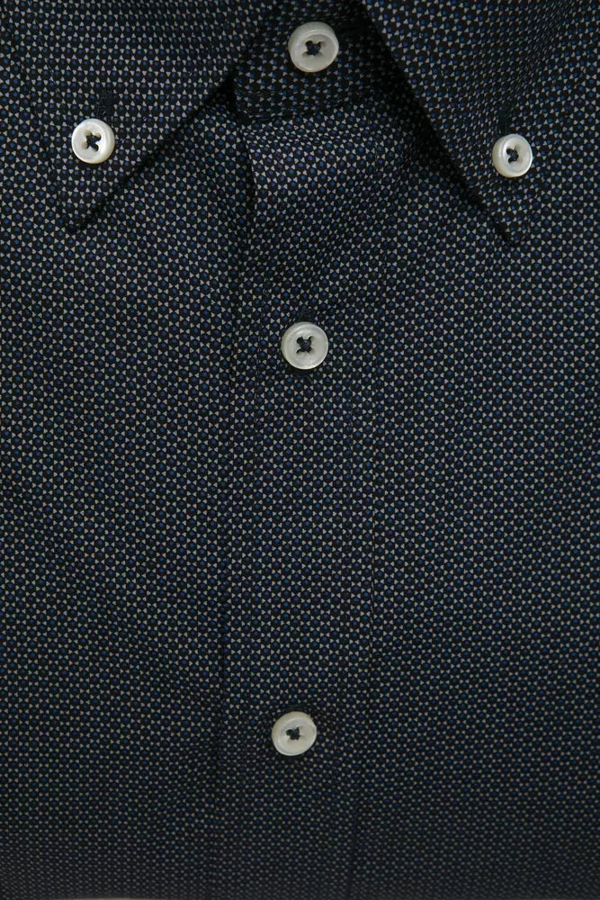 Black Cotton Men's Shirt - ventzia