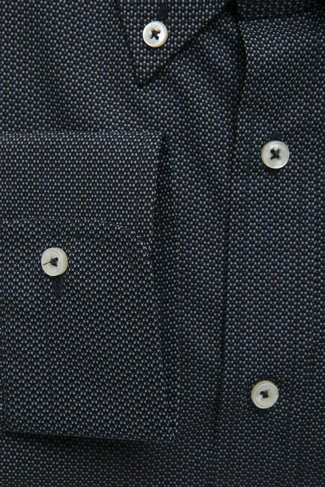 Black Cotton Men's Shirt - ventzia