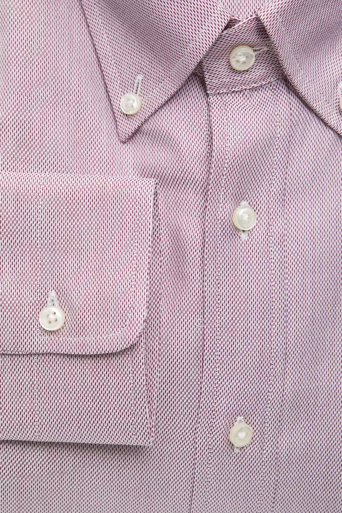 Red Cotton Men Shirt - ventzia