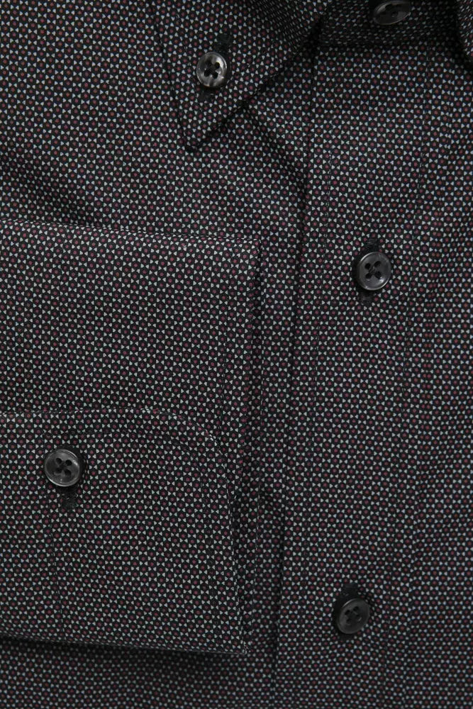 Black Cotton Men's Shirt - ventzia