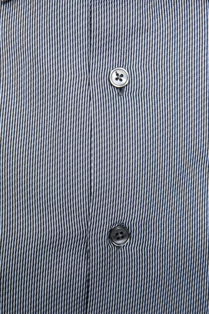 Blue Cotton Men Shirt - ventzia