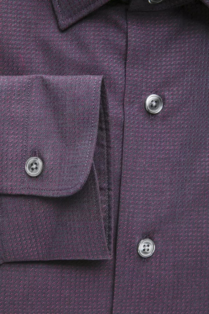 Burgundy Cotton Men Shirt - ventzia