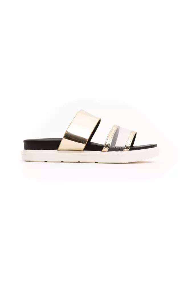 Gold Polyethylene Women Sandal - ventzia