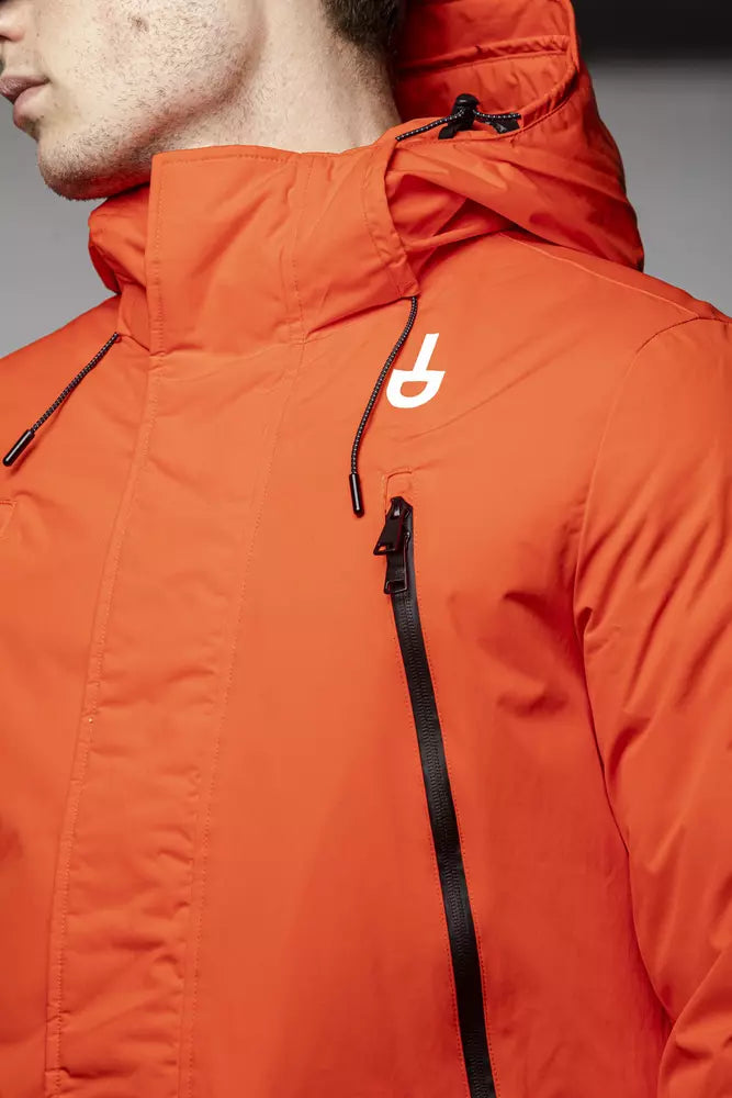 Red Polyester Men Jacket - ventzia