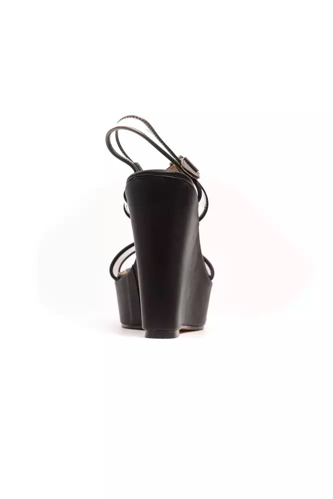 Black Polyethylene Women Sandal - ventzia