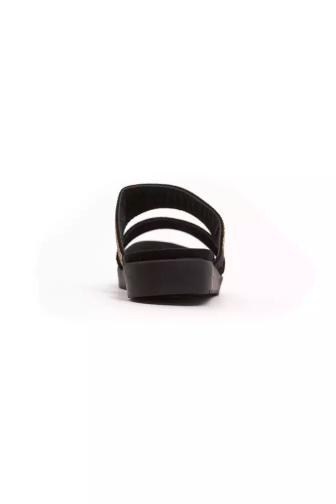 Gold Textile Women Sandal - ventzia