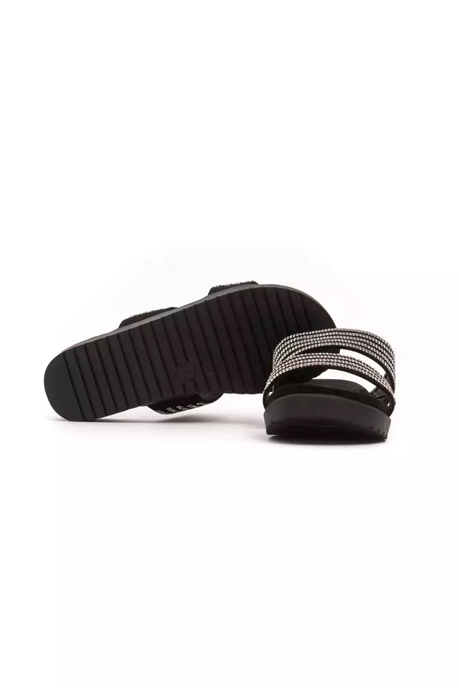 Silver Textile Women Sandal - ventzia