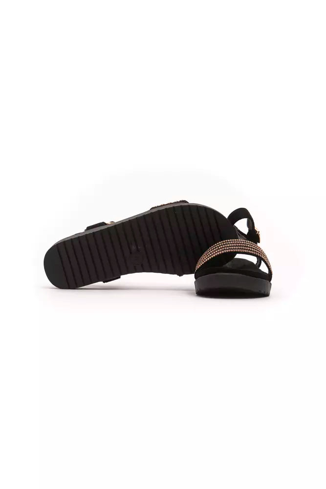 Gold Textile Women Sandal - ventzia