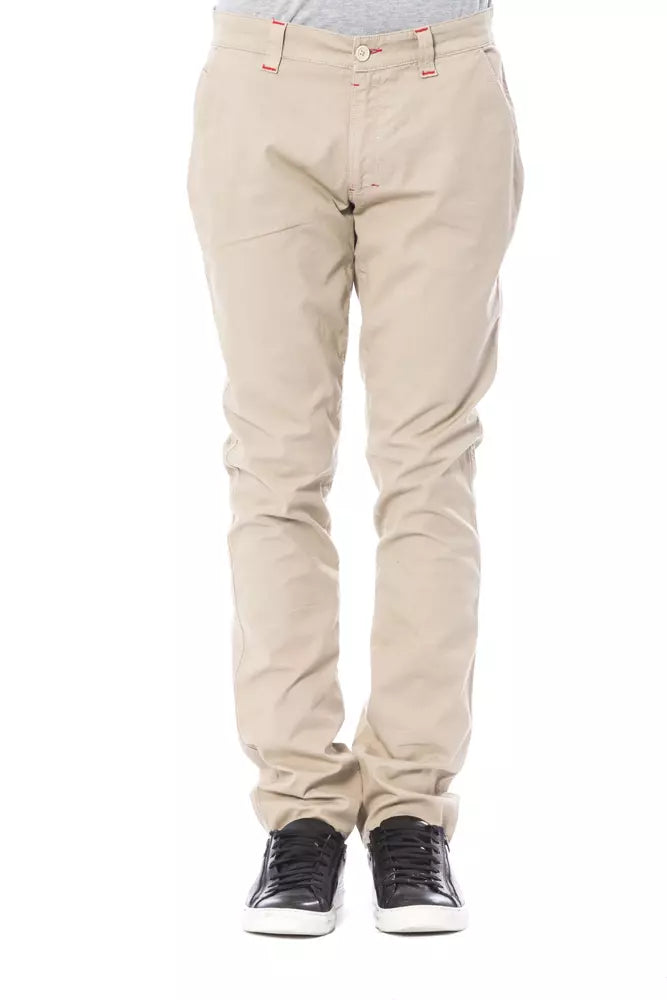 Beige Cotton Men Chino Pant - ventzia