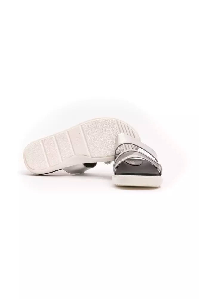Silver Polyethylene Women Sandal - ventzia