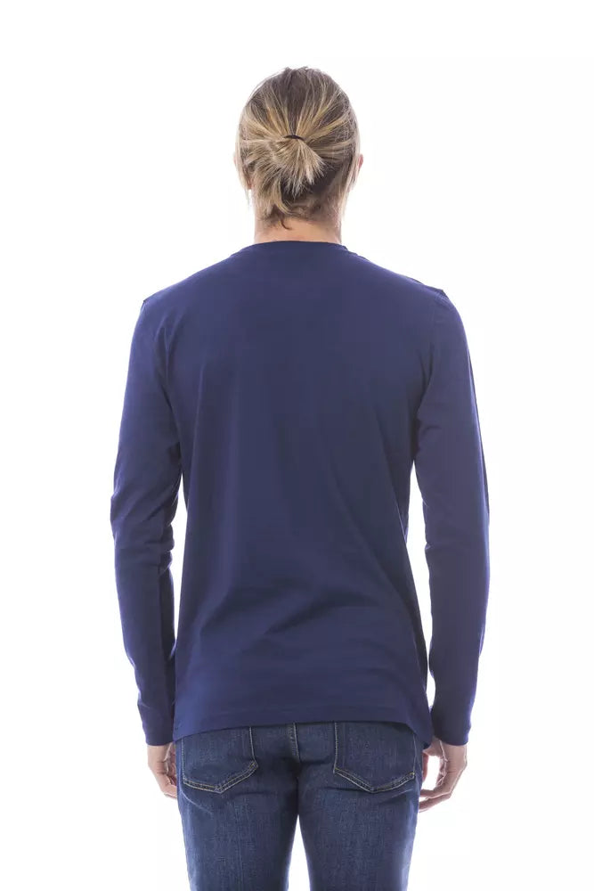 Blue Cotton Men T-Shirt - ventzia