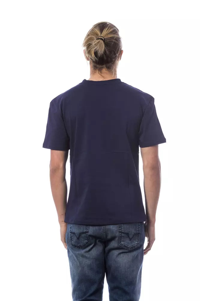 Blue Cotton Men T-Shirt - ventzia