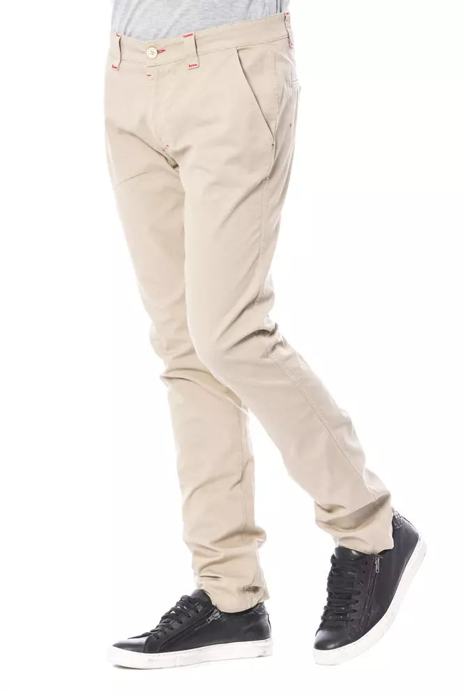 Beige Cotton Men Chino Pant - ventzia