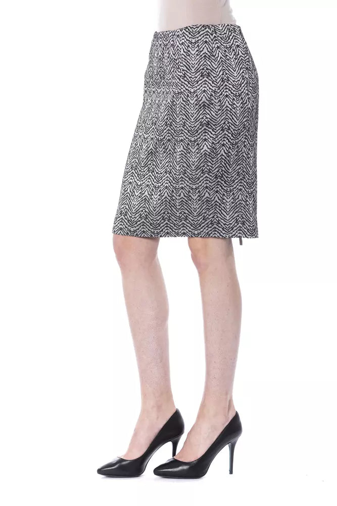 Black Viscose Women Skirt - ventzia