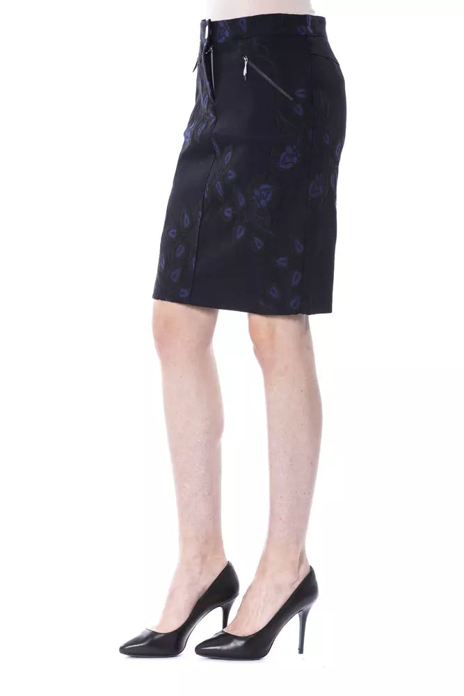 Blue Cotton Women Skirt - ventzia