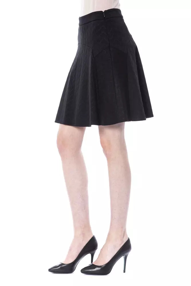 Black Polyester Women Skirt - ventzia
