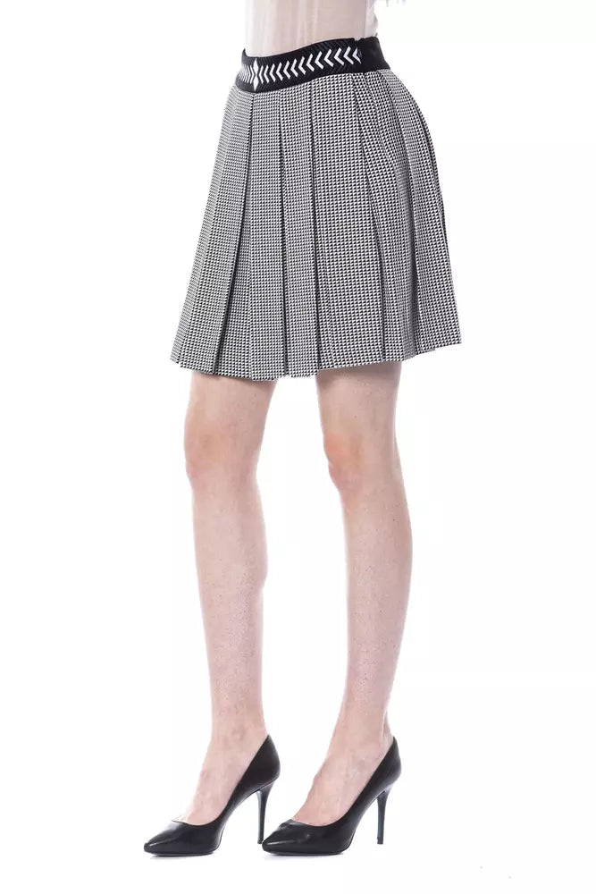 Black Viscose Women Skirt - ventzia