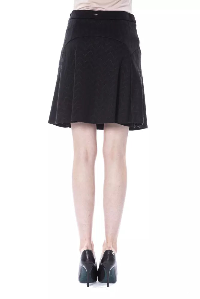 Black Polyester Women Skirt - ventzia