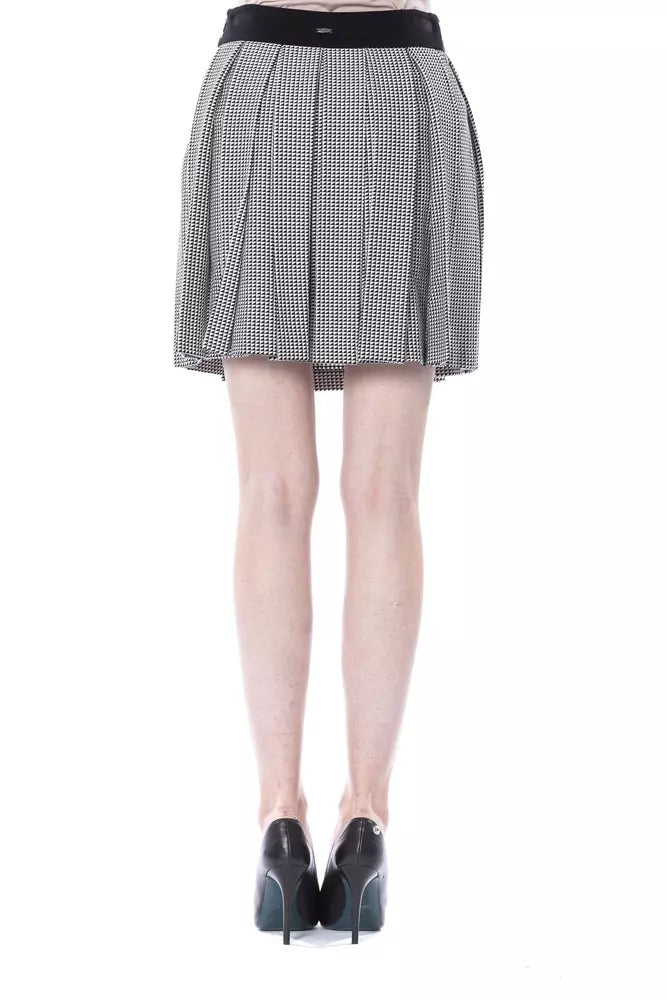 Black Viscose Women Skirt - ventzia