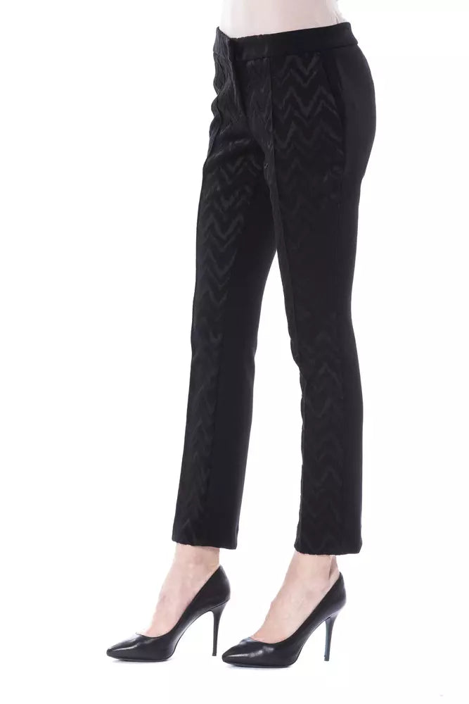 Black Acrylic Women Pants - ventzia