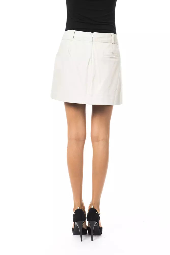 Gray Cotton Women Skirt - ventzia
