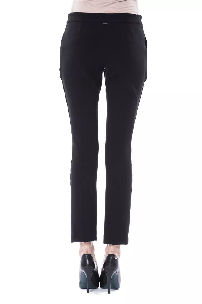 Black Acrylic Women Pants - ventzia