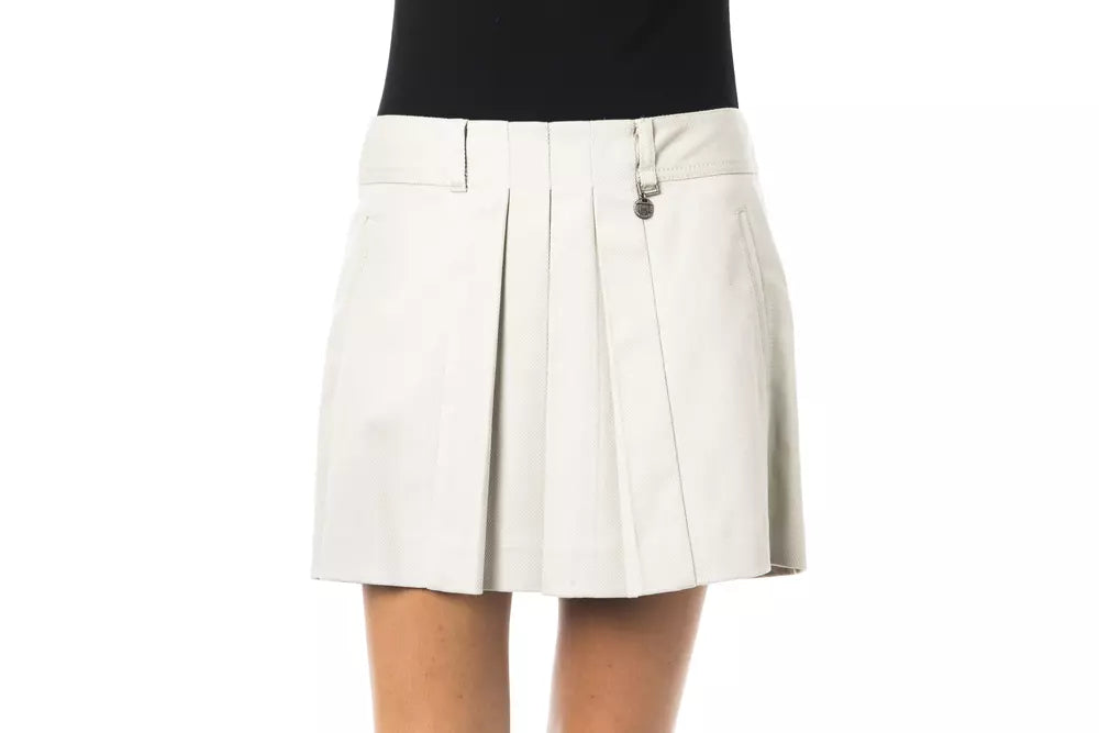 Gray Cotton Women Skirt - ventzia
