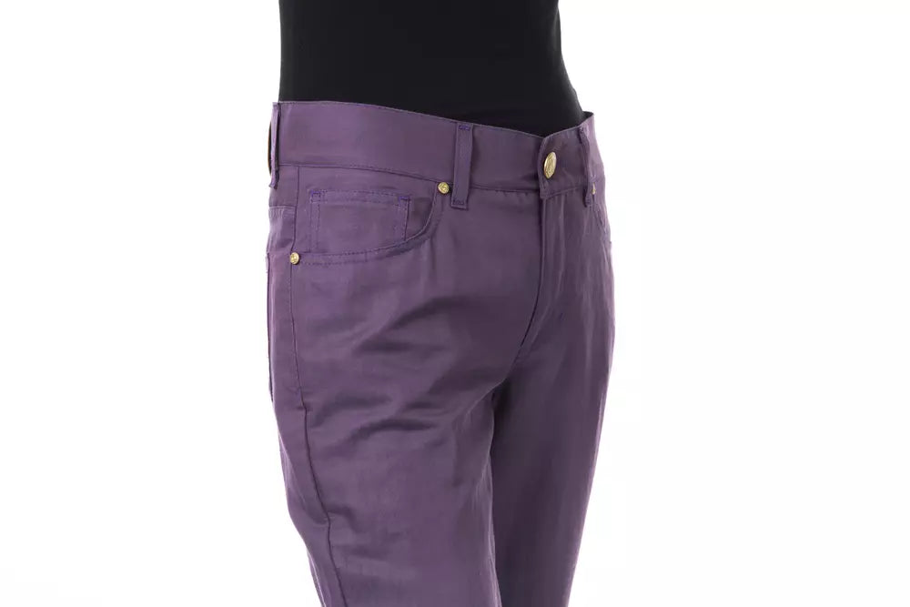 Purple Cotton Women Pant - ventzia